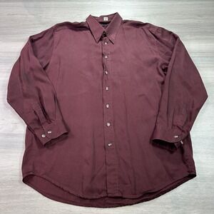 Haupt Shirt Mens Large 16.5 Button Down Long Sleeve Made In Germany Lyocell